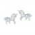 Petite Unicorn Earrings Sterling Silver