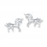 Petite Unicorn Earrings Sterling Silver