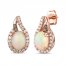 Le Vian Opal Earrings 3/8 ct tw Diamonds 14K Strawberry Gold