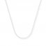 Bead Chain Necklace 14K White Gold 16" Length