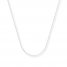 Bead Chain Necklace 14K White Gold 16" Length