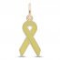 Ribbon Charm Yellow Enamel 14K Yellow Gold