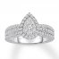 Diamond Engagement Ring 3/4 ct tw Round-cut 14K White Gold