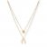 Wishbone & Star Layered Necklace 14K Yellow Gold