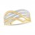 Diamond Swirl Ring 1/10 ct tw Round-Cut 10K Two-Tone Gold