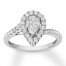 Diamond Engagement Ring 3/4 ct tw 14K White Gold