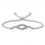 Diamond Geometric Bolo Bracelet 1/20 ct tw Sterling Silver