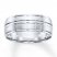 Men's Wedding Band 10K White Gold 8mm