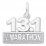 Half Marathon Charm Sterling Silver