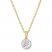 Diamond Solitaire Necklace 7/8 Carat 14K Two-Tone Gold
