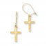 Cross Earrings 14K Yellow Gold