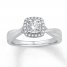 Diamond Engagement Ring 1/2 ct tw Round-cut 10K White Gold