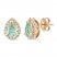 Le Vian Quartz & Diamond Earrings 1/4 ct tw 14K Strawberry Gold