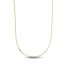 Square Box Chain Necklace 14K Yellow Gold 22"