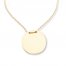Round Disc Necklace 14K Yellow Gold