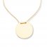 Round Disc Necklace 14K Yellow Gold