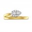 Forever Connected Diamond Bypass Ring 1/5 ct tw Pear/Round-Cut 10K Two-Tone Gold