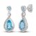 Blue/White Topaz Dangle Earrings Sterling Silver