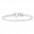 Bangle Bracelet Sterling Silver 14K Rose Gold