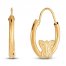 Children's Butterfly Hoop Earrings 14K Yellow Gold