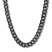 Men's Curb Chain Necklace Black Ion-Plated Stainless Steel 24"