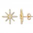 Diamond Star Earrings 1/2 ct tw Round-cut 10K Yellow Gold