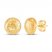 Dome Stud Earrings 14K Yellow Gold 8.5mm