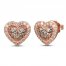 LeVian Heart Earrings 1/2 ct tw Diamonds 14K Strawberry Gold