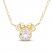 Children's Minnie Mouse Cubic Zirconia Necklace 14K Yellow Gold 13"