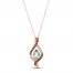 Le Vian Mint Julep Quartz Necklace 5/8 ct tw Diamonds 14K Strawberry Gold 18"