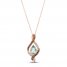 Le Vian Mint Julep Quartz Necklace 5/8 ct tw Diamonds 14K Strawberry Gold 18"