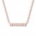 Diamond Bar Necklace 1/20 ct tw Round-cut 10K Rose Gold 19"