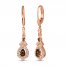 Le Vian Chocolate Quartz Earrings 5/8 ct tw Diamonds 14K Strawberry Gold