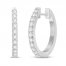 Diamond Hoop Earrings 1/2 ct tw 10K White Gold