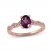 Amethyst & Diamond Twist Ring 1/10 ct tw 10K Rose Gold