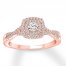 Diamond Engagement Ring 3/8 Carat tw 10K Rose Gold