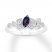 Lab-Created Alexandrite & Diamond Ring Sterling Silver