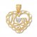 "Mom" Heart Charm 10K Yellow Gold