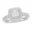 Neil Lane Diamond Engagement Ring 1-7/8 ct tw Princess/Round 14K White Gold