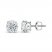 Diamond Solitaire Stud Earrings 1-1/5 ct tw Round-cut 14K White Gold