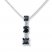 Black Diamond Necklace 1/2 ct tw Round-cut Sterling Silver