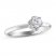 Diamond Solitaire Engagement Ring 1/3 ct tw Round-cut 10K White Gold