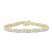 Diamond Bracelet 2 ct tw Round-cut 10K Yellow Gold 7.25"