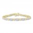Diamond Bracelet 2 ct tw Round-cut 10K Yellow Gold 7.25"