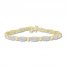 Diamond Bracelet 2 ct tw Round-cut 10K Yellow Gold 7.25"