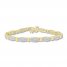 Diamond Bracelet 2 ct tw Round-cut 10K Yellow Gold 7.25"