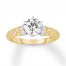 Diamond Engagement Ring 1-1/4 ct tw Round-cut 14K Two-Tone Gold