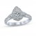 Monique Lhuillier Bliss Diamond Engagement Ring 1-1/4 ct tw Pear & Round-cut 18K White Gold