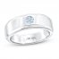 Men's First Light Diamond Wedding Band 1/4 ct tw Round-cut 14K White Gold