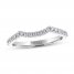 Leo Diamond Wedding Band 1/5 ct tw 14K White Gold